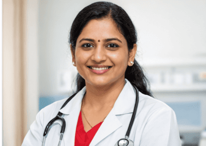 Bangalore hospital representative giving feedback for UPS rental service